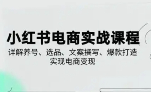 小红书从0-1实操课(2023-2025),详解养号、选品、文案撰写、爆款打造实现电商变现-超哥轻创社