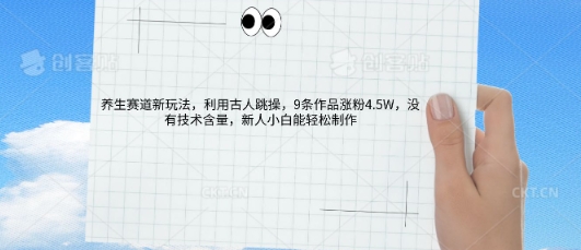 AI养生赛道新玩法,10条作品涨粉5.2W,操作简单,新人小白能轻松制作-超哥轻创社
