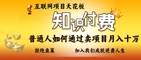互联网项目天花板,知付付费项目,普通人如何通过卖项目月入十个,拒绝韭菜【揭秘】-超哥轻创社