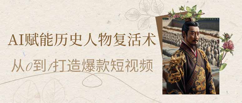 (14311期)AI赋能历史人物复活术:从0到1打造爆款短视频-超哥轻创社