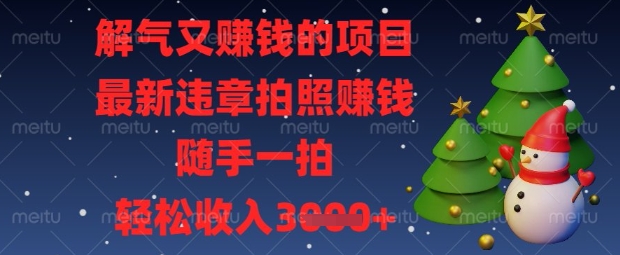 解气又挣钱的项目,最新违章拍照挣钱,随手一拍,轻松收入数张【揭秘】-超哥轻创社